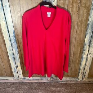 Chicos V Neck knit tops tunic top